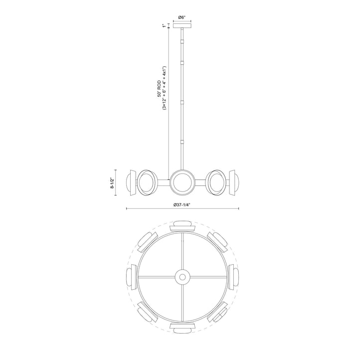 Alonso LED Chandelier-Alora-Lighting Design Store
