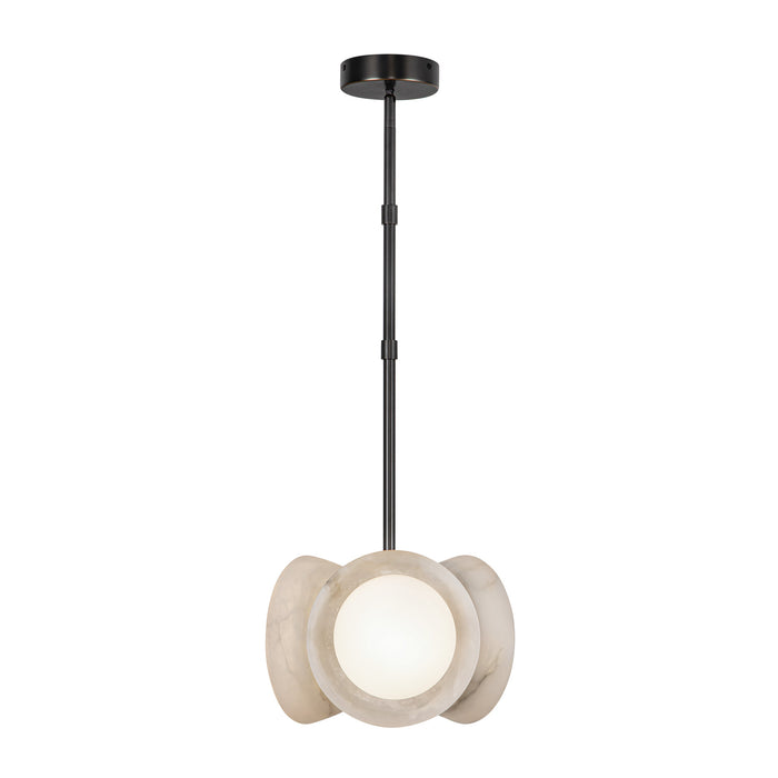 Alonso LED Pendant Urban Bronze/Alabaster-Mini Chandeliers-Alora-Lighting Design Store