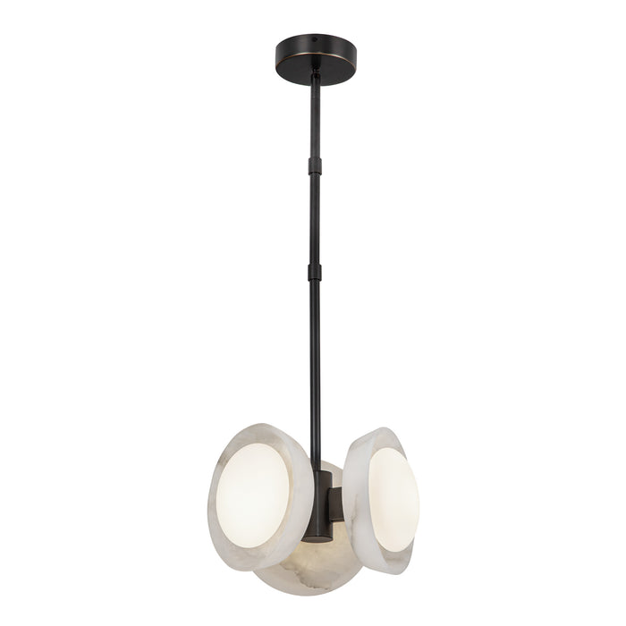 Alonso LED Pendant Urban Bronze/Alabaster-Mini Chandeliers-Alora-Lighting Design Store