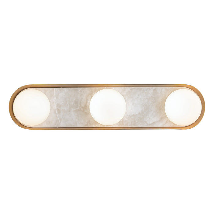 Alonso LED Vanity Vintage Brass-Bathroom Fixtures-Alora-Lighting Design Store