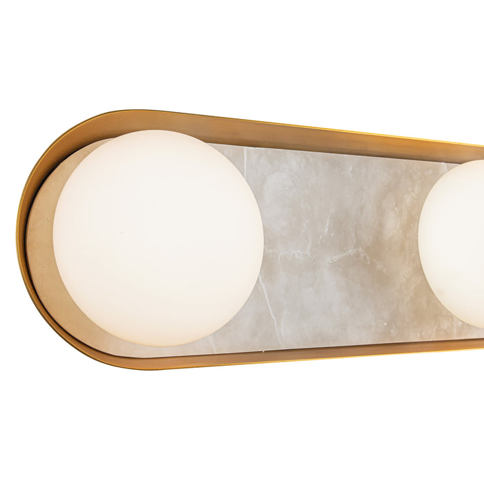 Alonso LED Vanity Vintage Brass-Bathroom Fixtures-Alora-Lighting Design Store