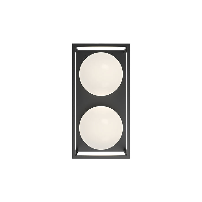 Amelia Two Light Outdoor Wall Lantern Black-Exterior-Alora-Lighting Design Store