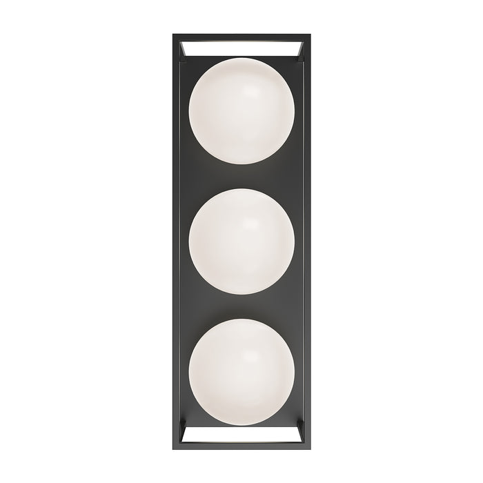 Amelia Three Light Outdoor Wall Lantern Black-Exterior-Alora-Lighting Design Store