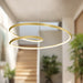 Ampersand LED Pendant Brushed Gold-Pendants-Kuzco Lighting-Lighting Design Store