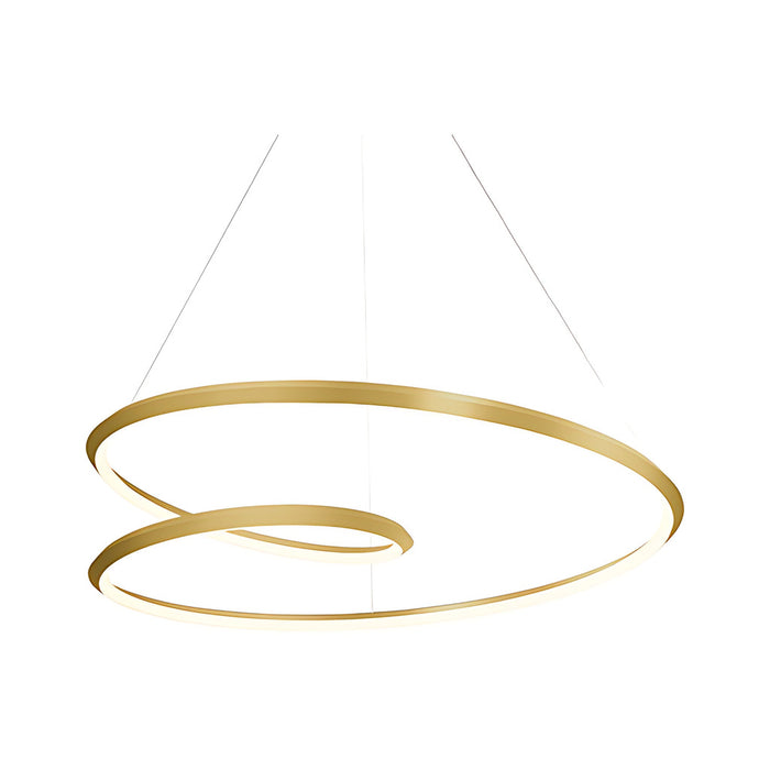 Ampersand LED Pendant Brushed Gold-Pendants-Kuzco Lighting-Lighting Design Store