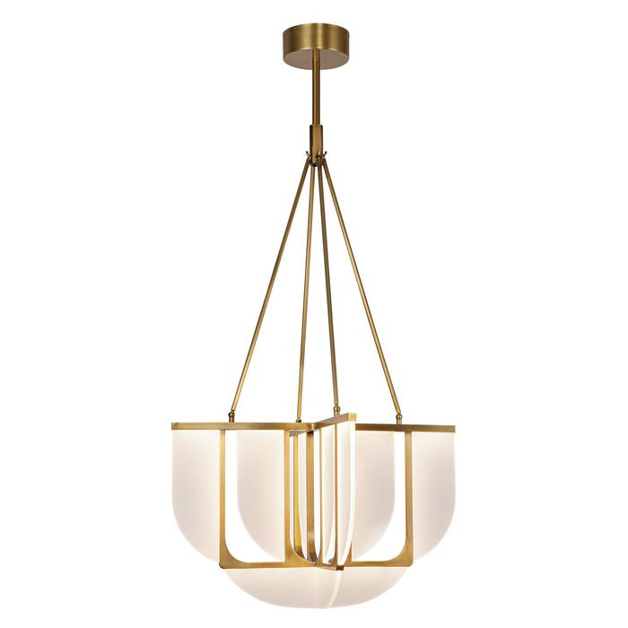 Anders LED Chandelier Vintage Brass-Mid. Chandeliers-Alora-Lighting Design Store