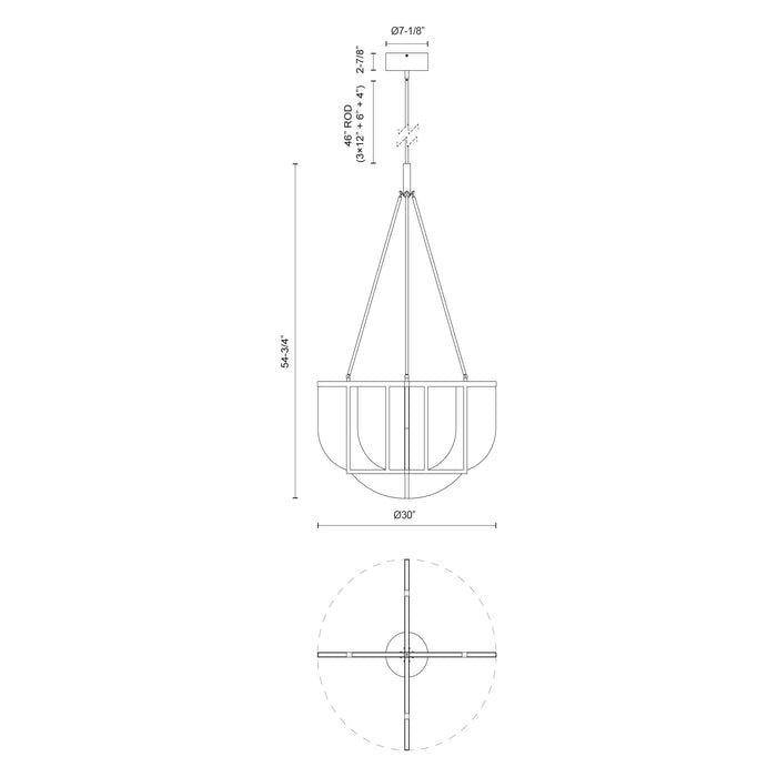Anders LED Chandelier-Alora-Lighting Design Store