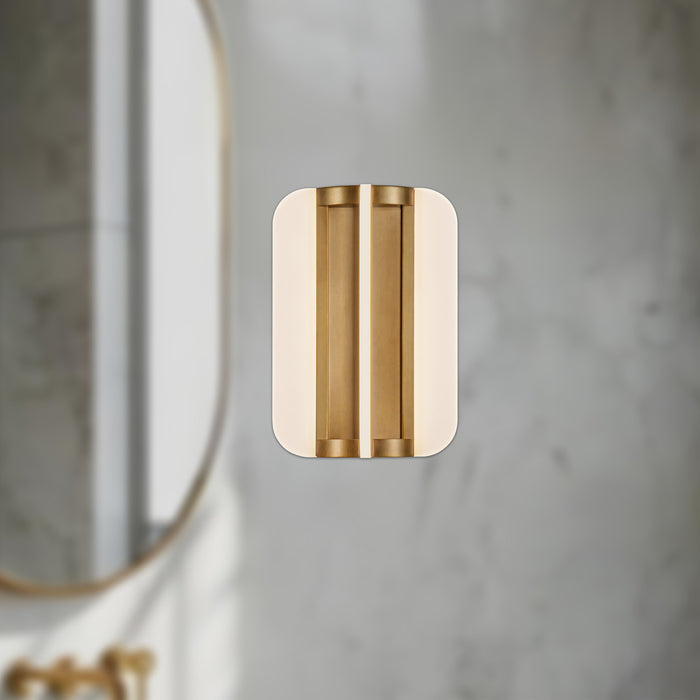 Anders LED Vanity Vintage Brass-Sconces-Alora-Lighting Design Store