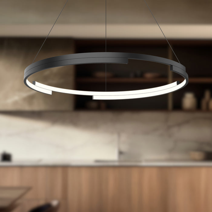 Anello Minor LED Pendant Black-Pendants-Kuzco Lighting-Lighting Design Store