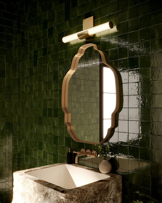 Apollo LED Wall Vanity Vintage Brass-Bathroom Fixtures-Alora-Lighting Design Store