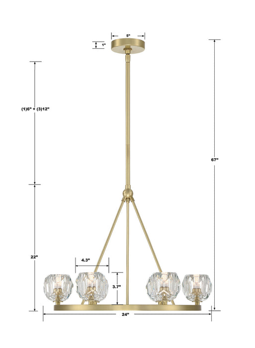 Aragon LED Chandelier-Mid. Chandeliers-Crystorama-Lighting Design Store