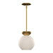 Arcadia One Light Pendant Brushed Gold/Opal Glass-Mini Pendants-Kuzco Lighting-Lighting Design Store