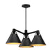 Archer Three Light Chandelier Matte Black-Mid. Chandeliers-Alora-Lighting Design Store