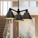 Archer Three Light Chandelier Matte Black-Mid. Chandeliers-Alora-Lighting Design Store