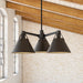 Archer Three Light Chandelier Matte Black-Mid. Chandeliers-Alora-Lighting Design Store
