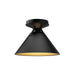 Archer One Light Flush Mount Matte Black-Flush Mounts-Alora-Lighting Design Store