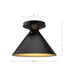 Archer One Light Flush Mount Matte Black-Flush Mounts-Alora-Lighting Design Store