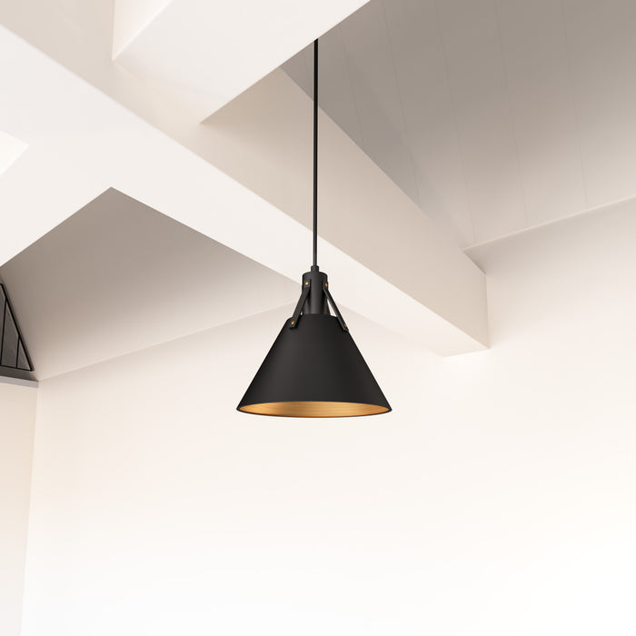 Archer One Light Pendant Matte Black-Pendants-Alora-Lighting Design Store