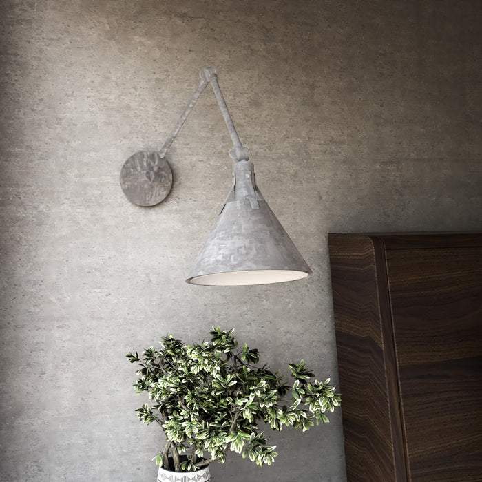 Archer One Light Vanity Steel Shade-Lamps-Alora-Lighting Design Store