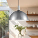 Archibald One Light Pendant Brushed Nickel With Black Detail-Pendants-Kuzco Lighting-Lighting Design Store