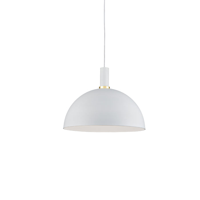 Archibald One Light Pendant White With Gold Detail-Pendants-Kuzco Lighting-Lighting Design Store