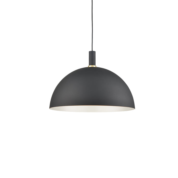 Archibald One Light Pendant Black With Gold Detail-Pendants-Kuzco Lighting-Lighting Design Store