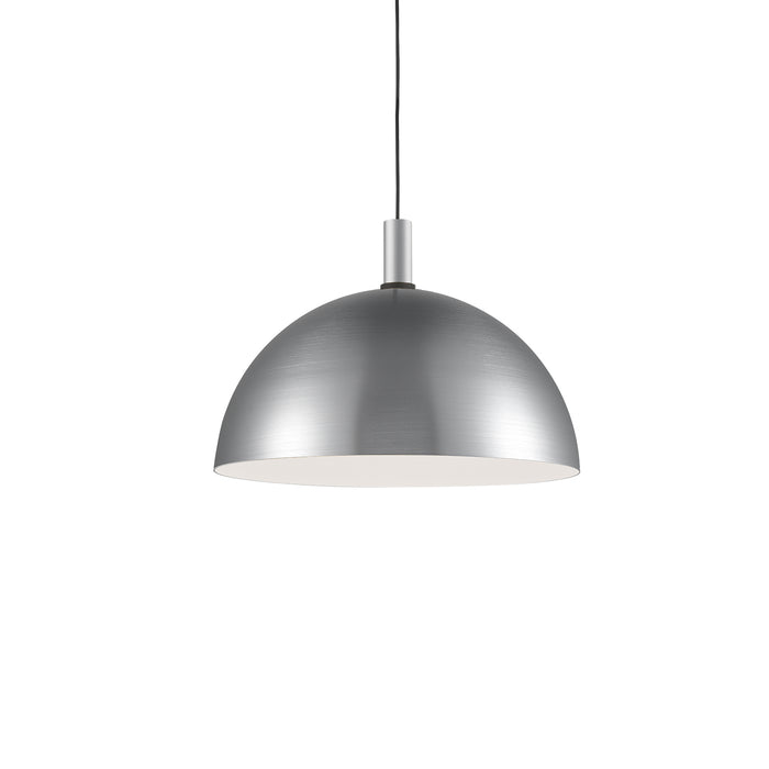 Archibald One Light Pendant Brushed Nickel With Black Detail-Pendants-Kuzco Lighting-Lighting Design Store