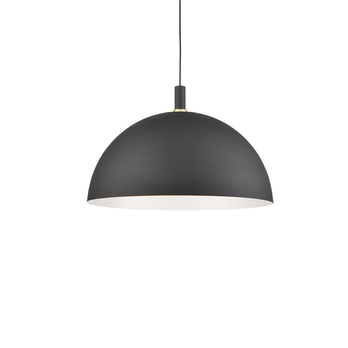 Archibald One Light Pendant Black With Gold Detail-Pendants-Kuzco Lighting-Lighting Design Store