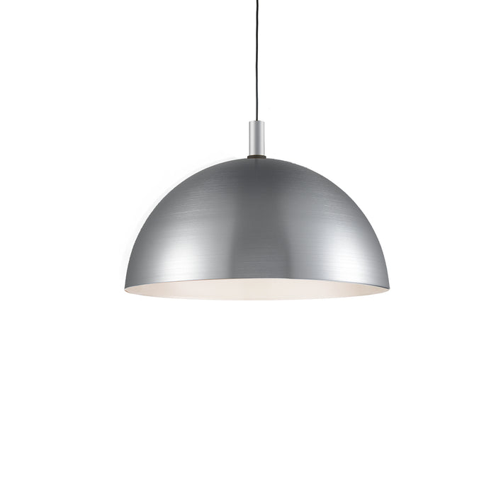 Archibald One Light Pendant Brushed Nickel With Black Detail-Pendants-Kuzco Lighting-Lighting Design Store