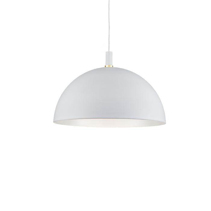 Archibald One Light Pendant White With Gold Detail-Pendants-Kuzco Lighting-Lighting Design Store