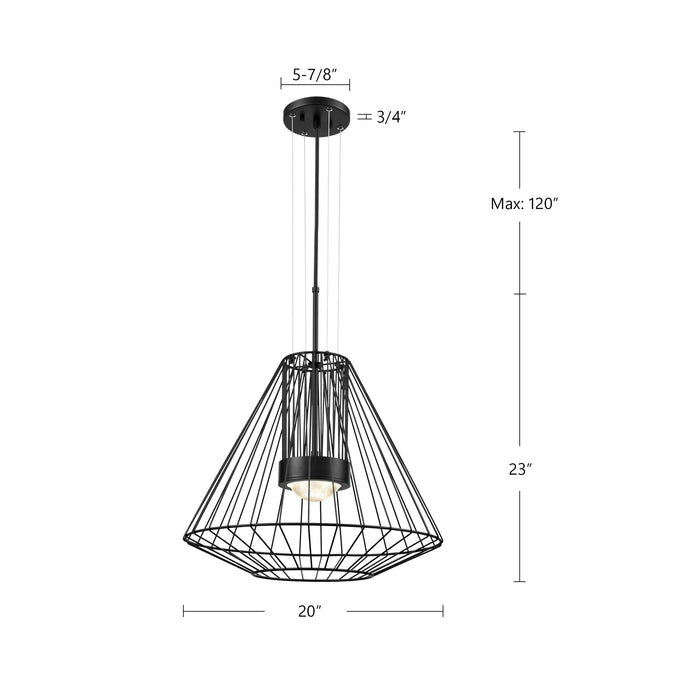 Arctic LED Outdoor Pendant Black-Pendants-Kuzco Lighting-Lighting Design Store