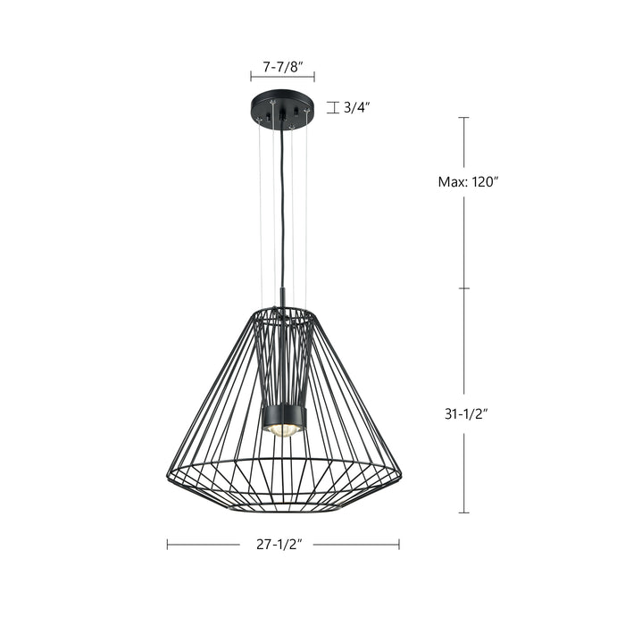 Arctic LED Outdoor Pendant Black-Pendants-Kuzco Lighting-Lighting Design Store