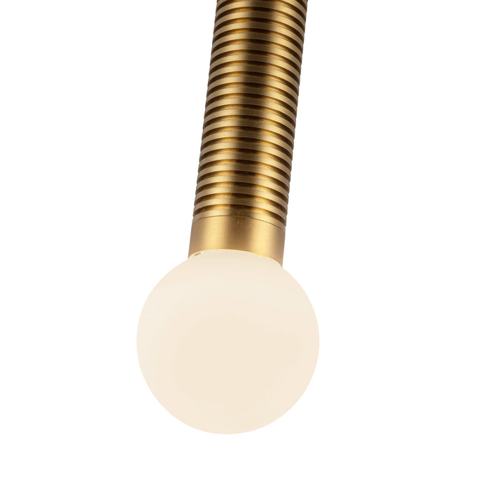 Arden LED Pendant Brushed Gold/Opal Glass-Mini Pendants-Alora-Lighting Design Store