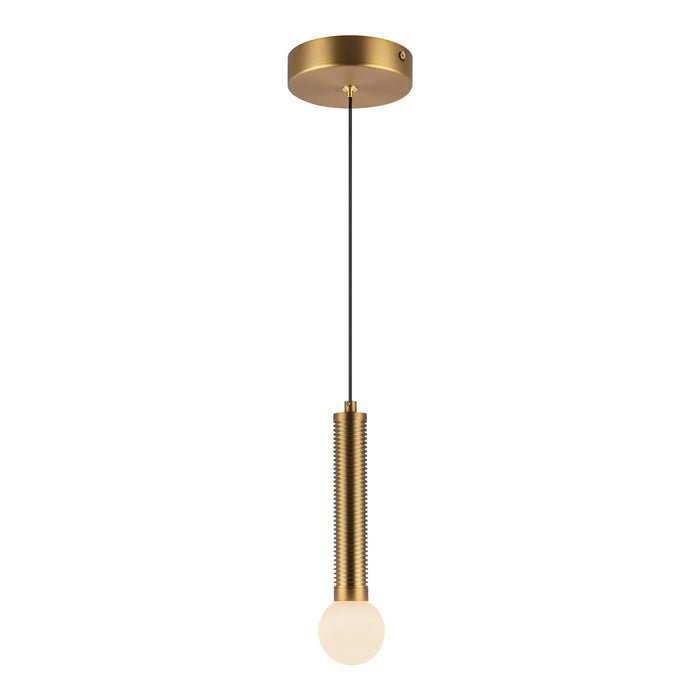 Arden LED Pendant Brushed Gold/Opal Glass-Mini Pendants-Alora-Lighting Design Store