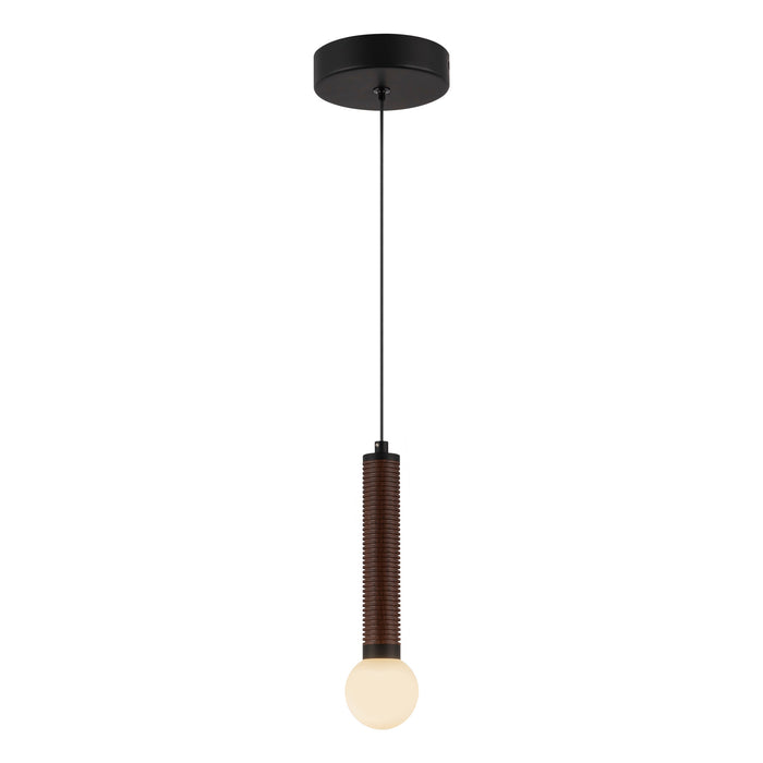 Arden LED Pendant Matte Black/Opal Glass-Mini Pendants-Alora-Lighting Design Store