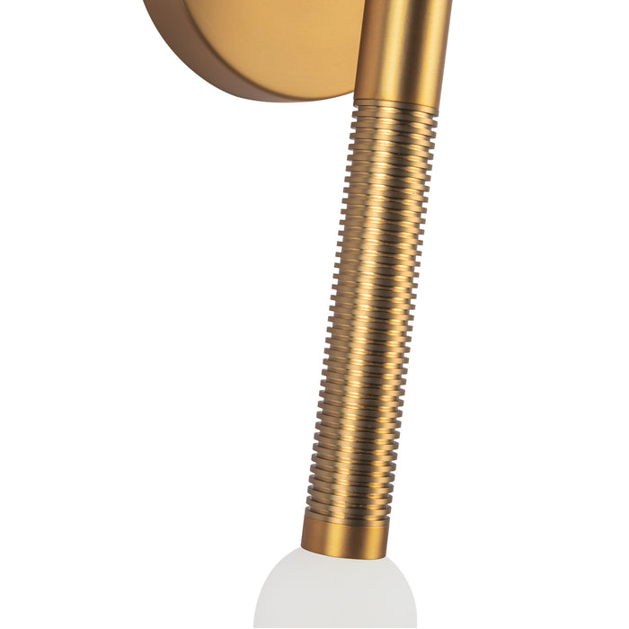 Arden LED Wall/Vanity Brushed Gold/Opal Glass-Sconces-Alora-Lighting Design Store