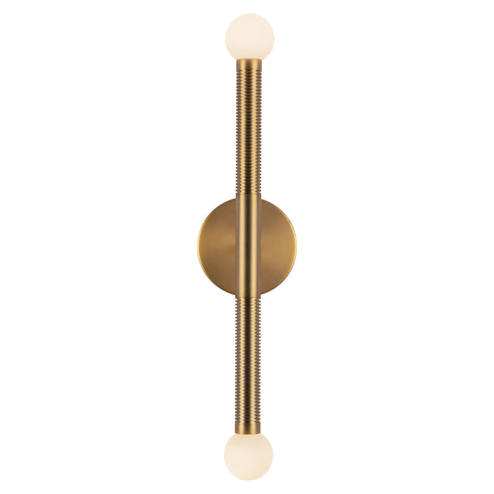 Arden LED Wall/Vanity Brushed Gold/Opal Glass-Sconces-Alora-Lighting Design Store
