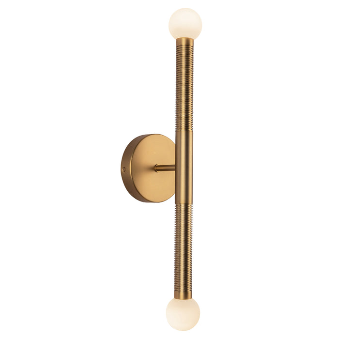Arden LED Wall/Vanity Brushed Gold/Opal Glass-Sconces-Alora-Lighting Design Store