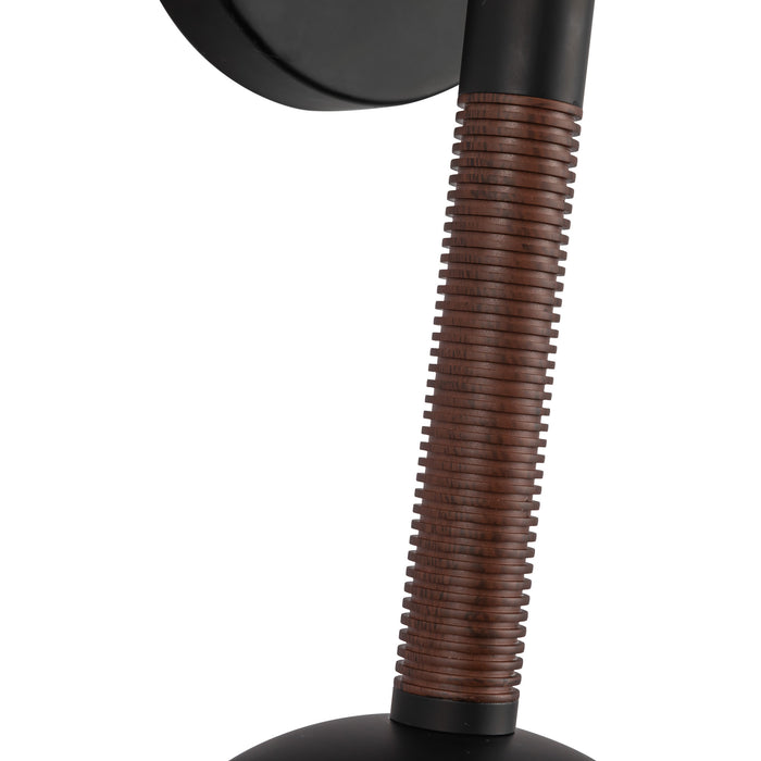 Arden LED Wall/Vanity Matte Black/Opal Glass-Sconces-Alora-Lighting Design Store