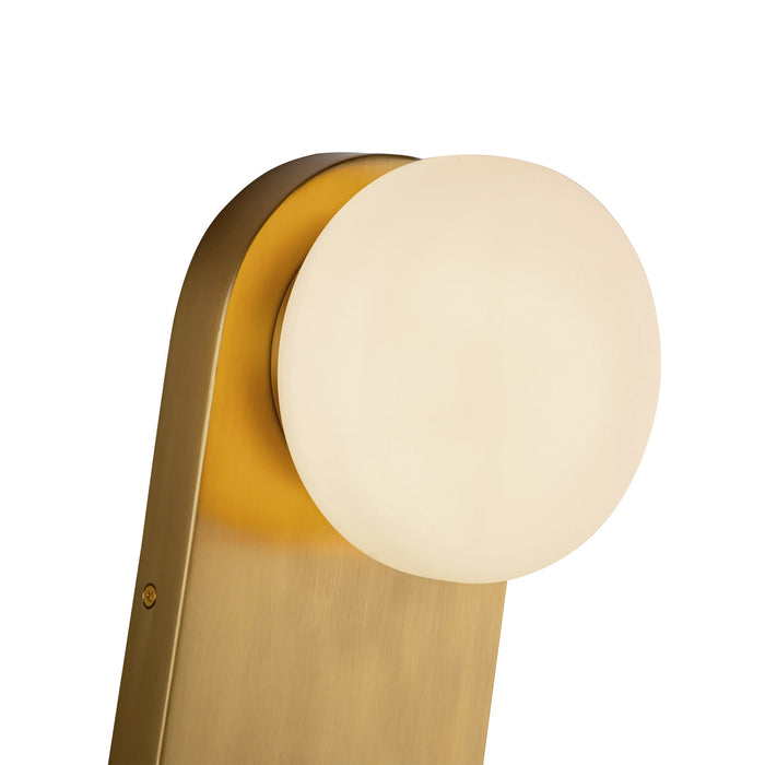 Ariel One Light Vanity Brushed Gold/Opal Glass-Sconces-Alora-Lighting Design Store
