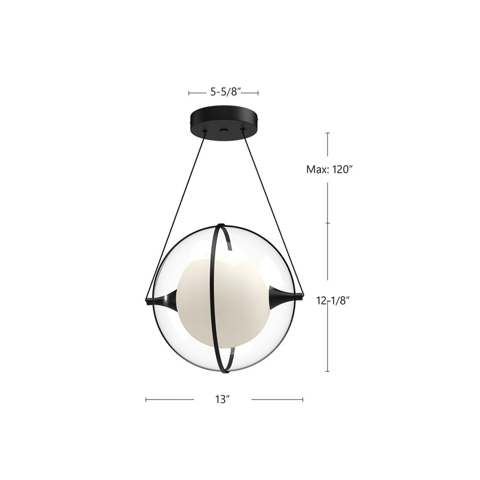 Aries LED Pendant Black-Pendants-Kuzco Lighting-Lighting Design Store