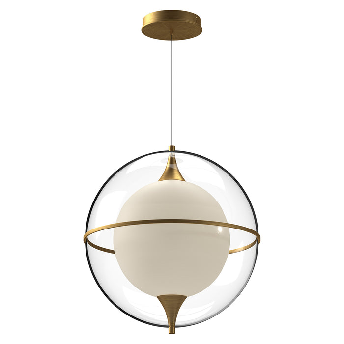Aries LED Pendant Brushed Gold-Pendants-Kuzco Lighting-Lighting Design Store