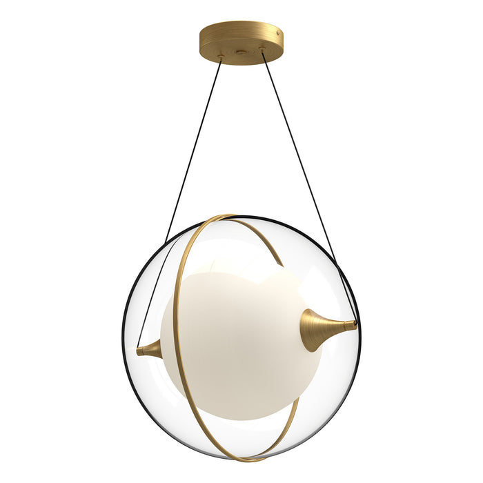 Aries LED Pendant Brushed Gold-Pendants-Kuzco Lighting-Lighting Design Store