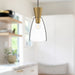Arlo One Light Pendant Brushed Gold/Clear Glass-Mini Pendants-Alora-Lighting Design Store