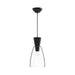 Arlo One Light Pendant Clear Glass/Matte Black-Mini Pendants-Alora-Lighting Design Store