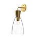 Arlo One Light Vanity Brushed Gold/Clear Glass-Sconces-Alora-Lighting Design Store