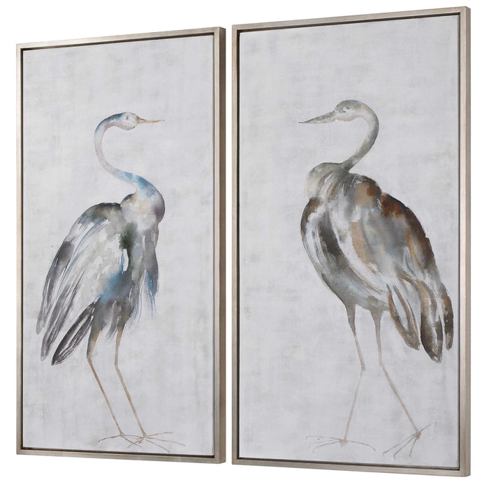 Summer Birds Wall Art Hand Painted Canvas-Mirrors/Pictures-Uttermost-Lighting Design Store
