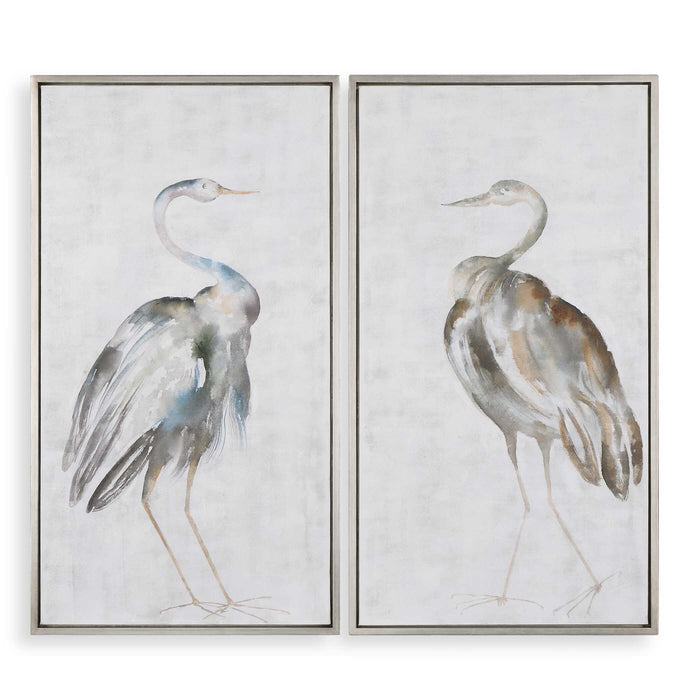 Summer Birds Wall Art Hand Painted Canvas-Mirrors/Pictures-Uttermost-Lighting Design Store