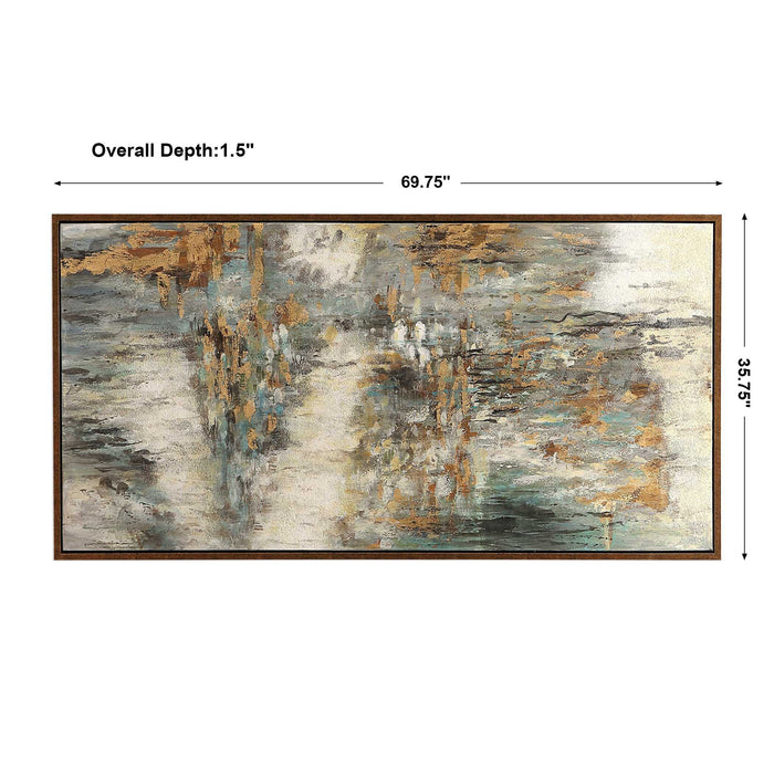 Behind The Falls Wall Art Antique Copper Bronze-Mirrors/Pictures-Uttermost-Lighting Design Store