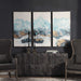Crashing Waves Wall Art, S/3 Gold w/Black-Mirrors/Pictures-Uttermost-Lighting Design Store